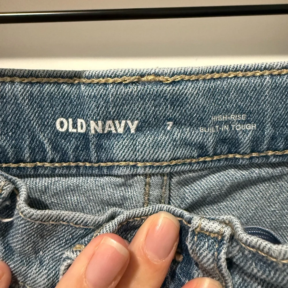 Old Navy Kids High‎ Waisted Denim Shorts Size 7